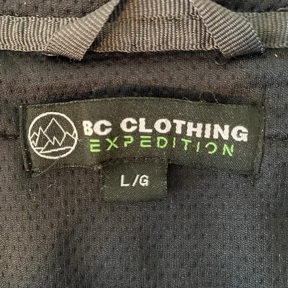 BC Clothing Expedition Heathered Grey Mountain Hooded Jacket Mens LG - Picture 5 of 15